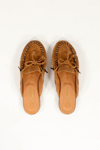 Suede Loafer Mules