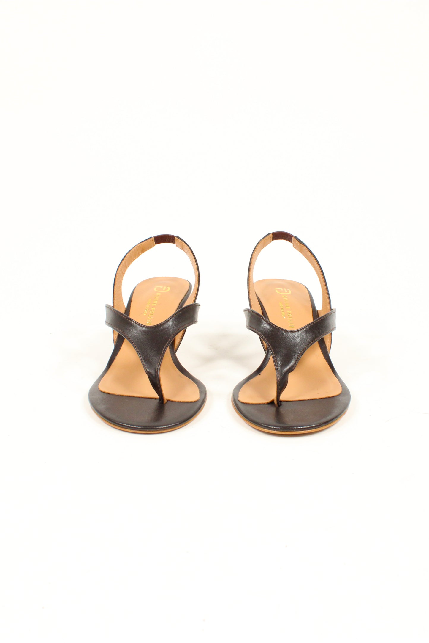 Sandali Infradito in Pelle con Tacco