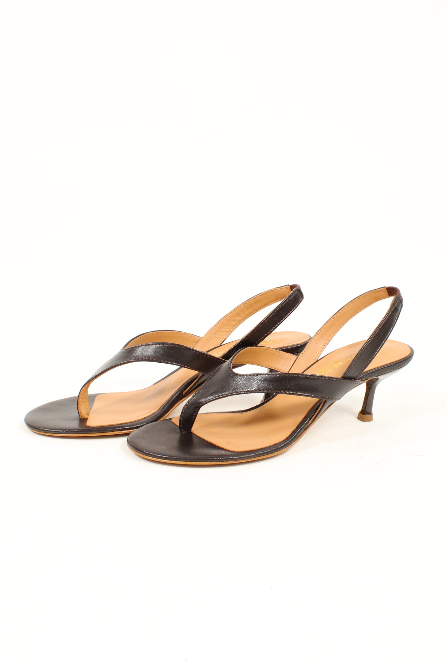 Sandali Infradito in Pelle con Tacco