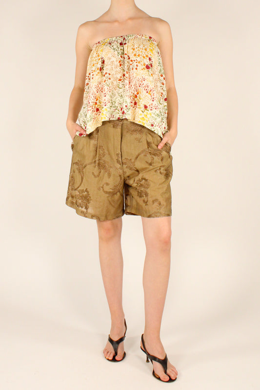 Shorts Ricamati color Bronzo