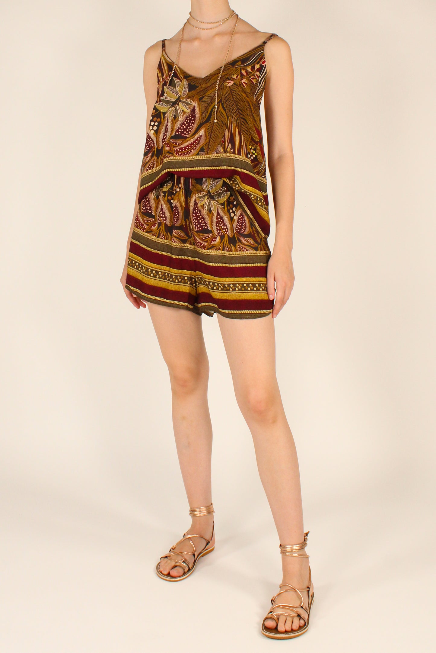 Top Fantasia Floreale Bordeaux