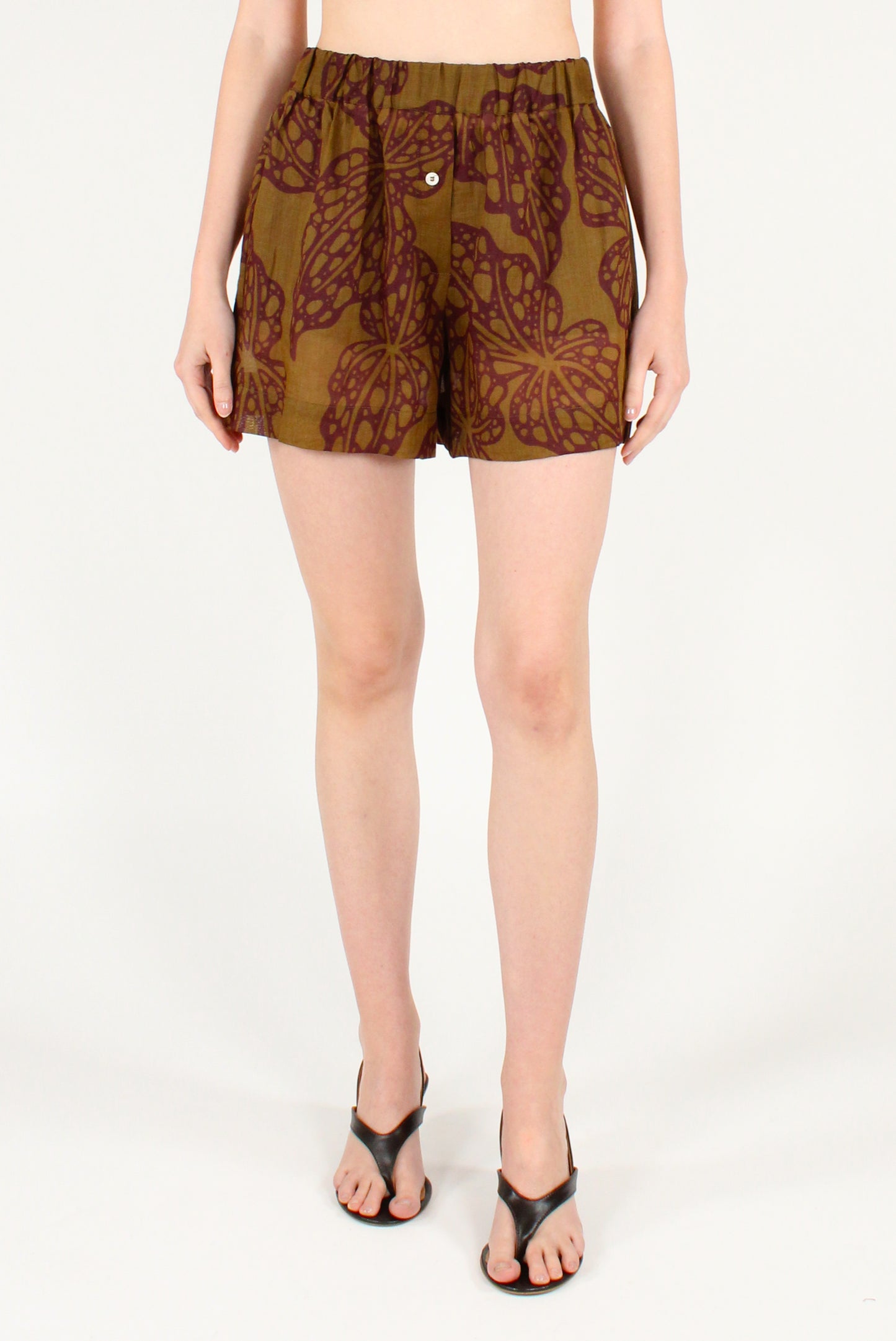 Shorts in Ramie Fantasia Astratta