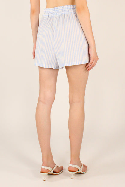 Shorts a Righe Ricamo "Summer Time"