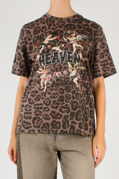 T-shirt Fantasia Animalier con Stampa