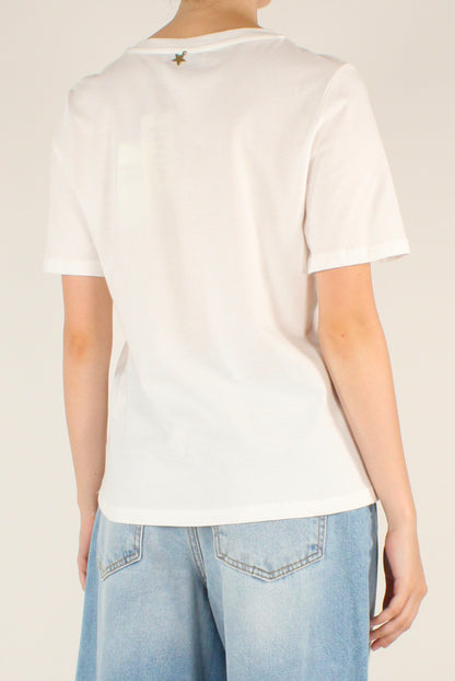 T-shirt Stampa Astratta Rossa