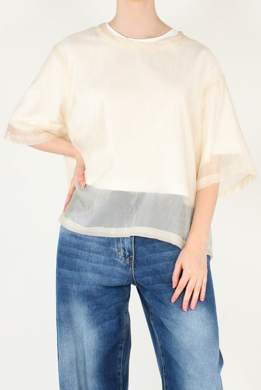 T-shirt Doppia Jersey Organza