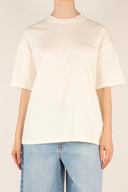 T-shirt Over Stampa Francobollo Ibiza