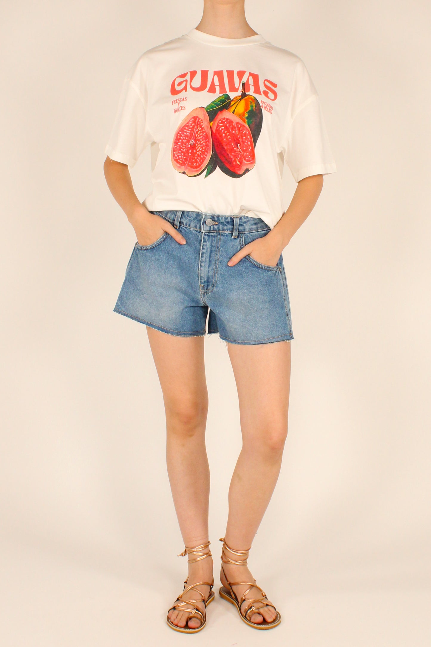 T-shirt Over Stampa Guaiava