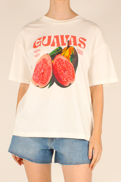 T-shirt Over Stampa Guaiava