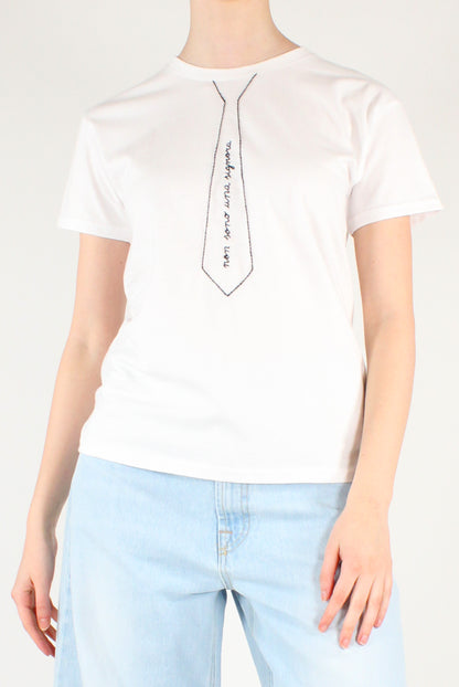 T-shirt Ricamo a Mano "Non sono una signora"