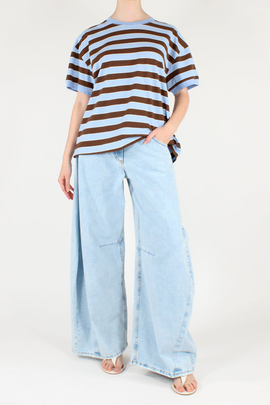 T-shirt a Righe Ampie