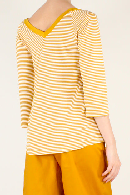 Maglietta a Righe Scollo a V