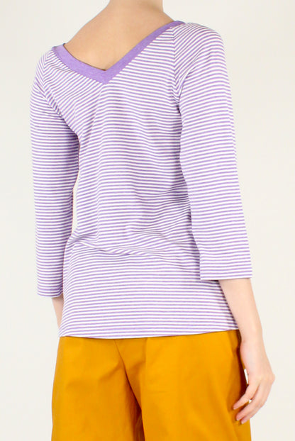 Maglietta a Righe Scollo a V