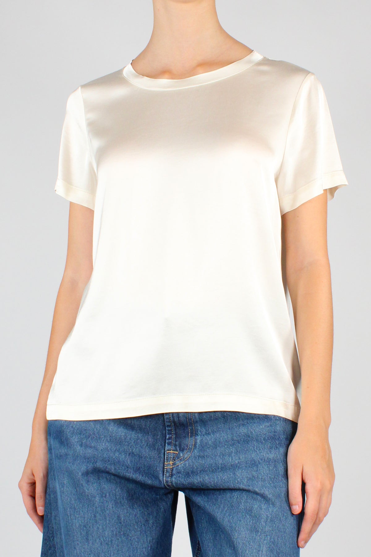 T-shirt Girocollo in Viscosa