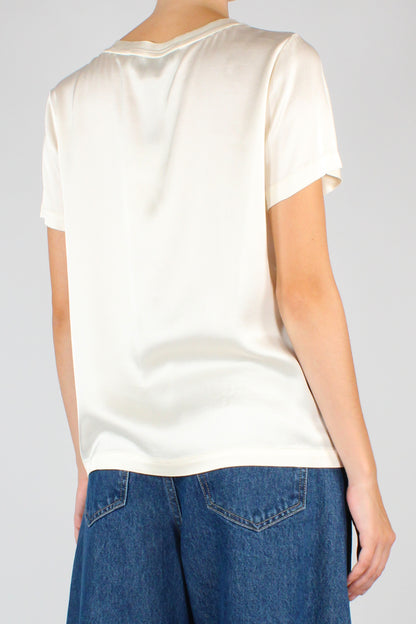 T-shirt Girocollo in Viscosa