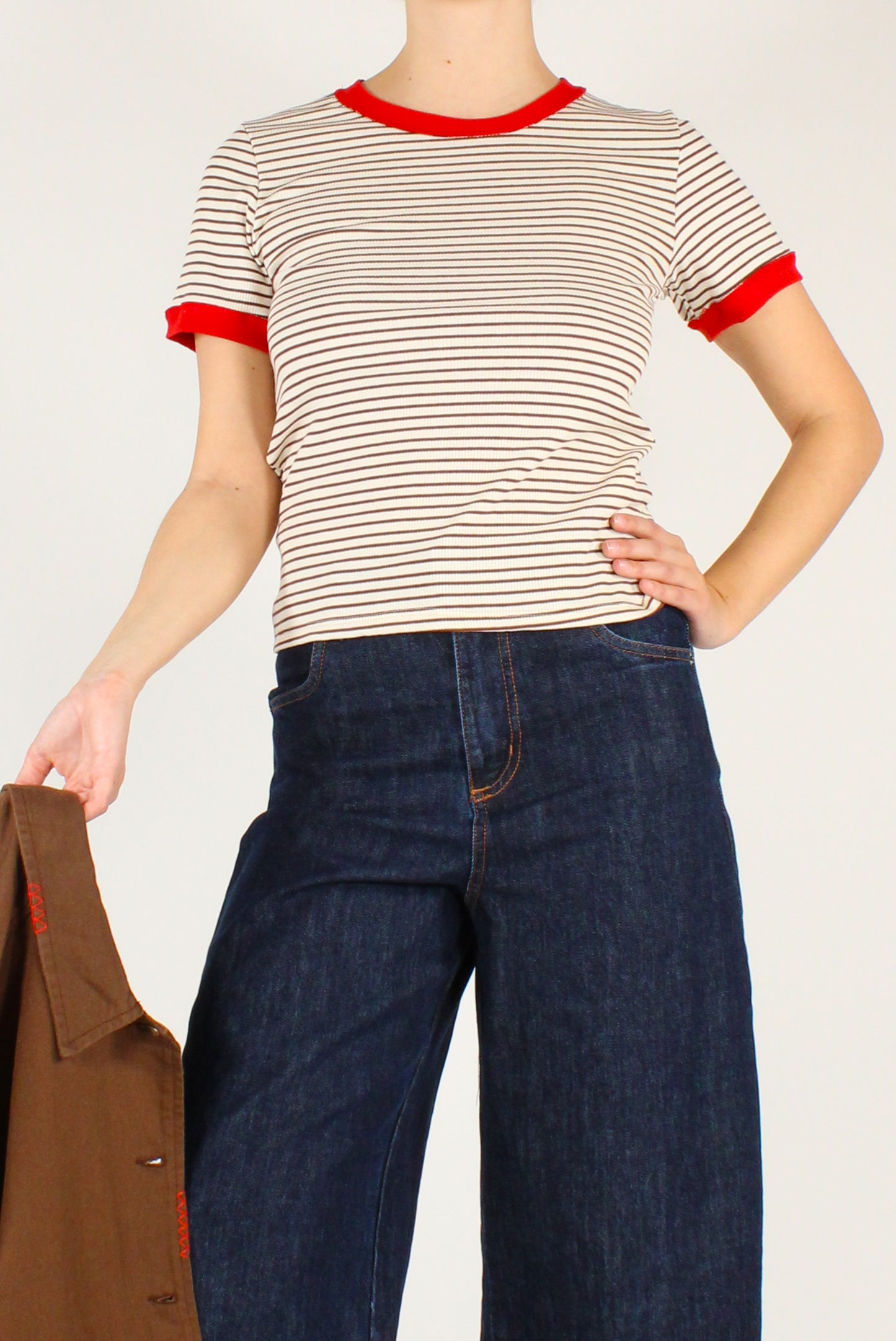 T-shirt a righe a Costine