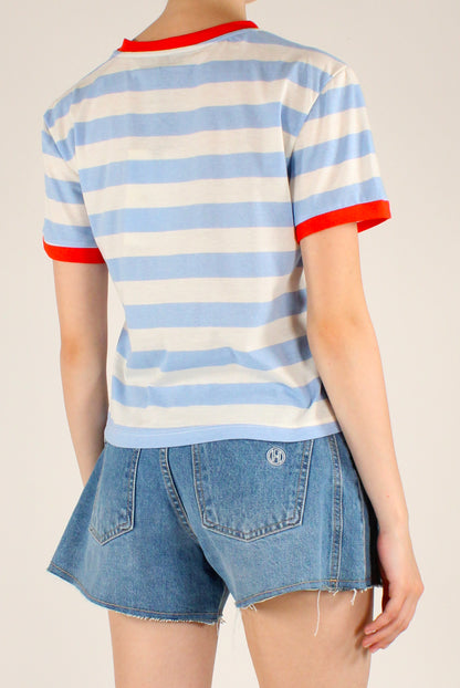 T-shirt a Righe Stampa Anguria