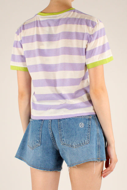T-shirt a Righe Stampa Fragole