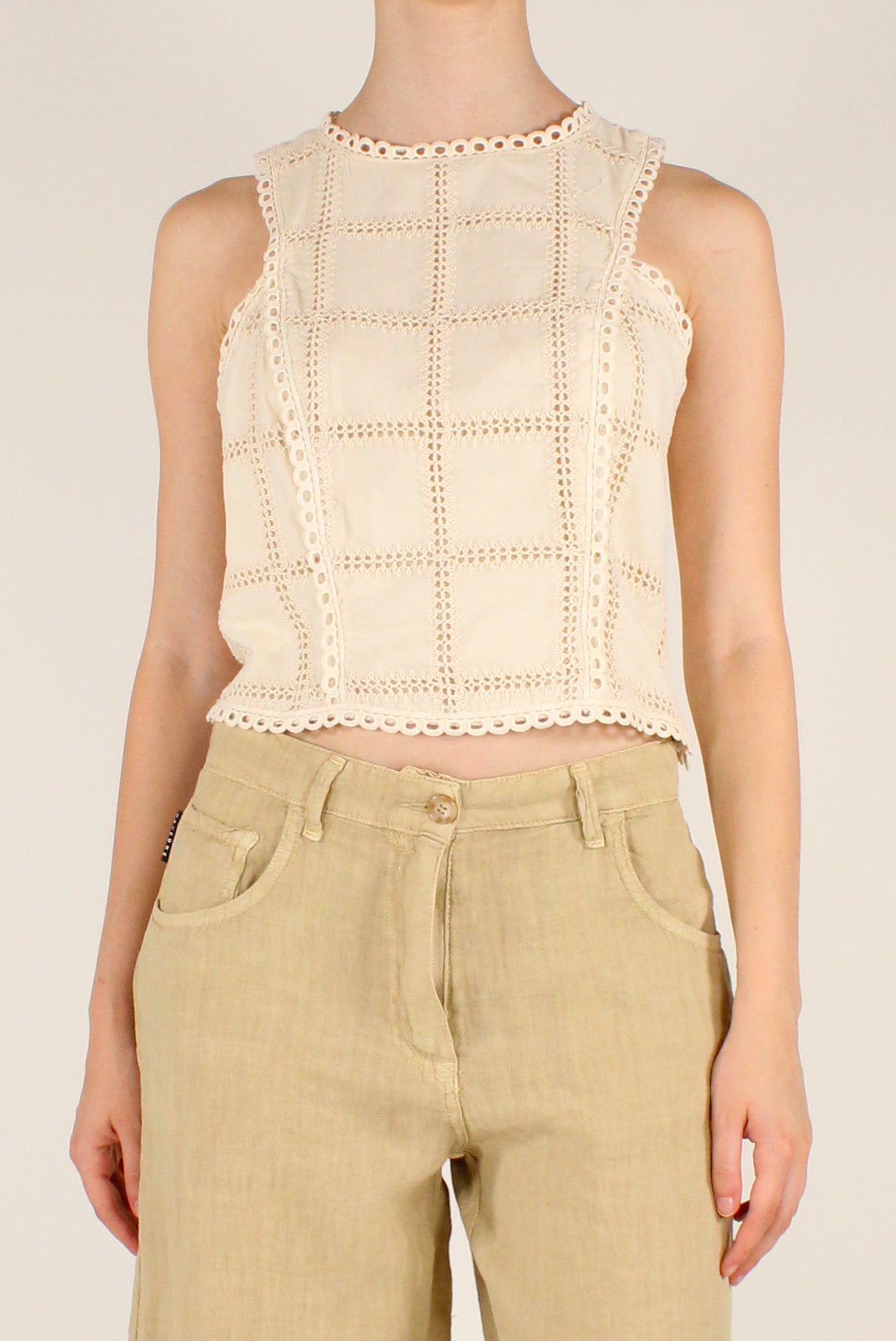 Top in Cotone Ricamato
