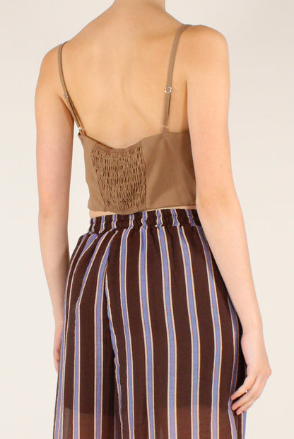 Top Cropped Triangolare con Pizzo