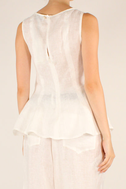 Blusa in Lino con Volant