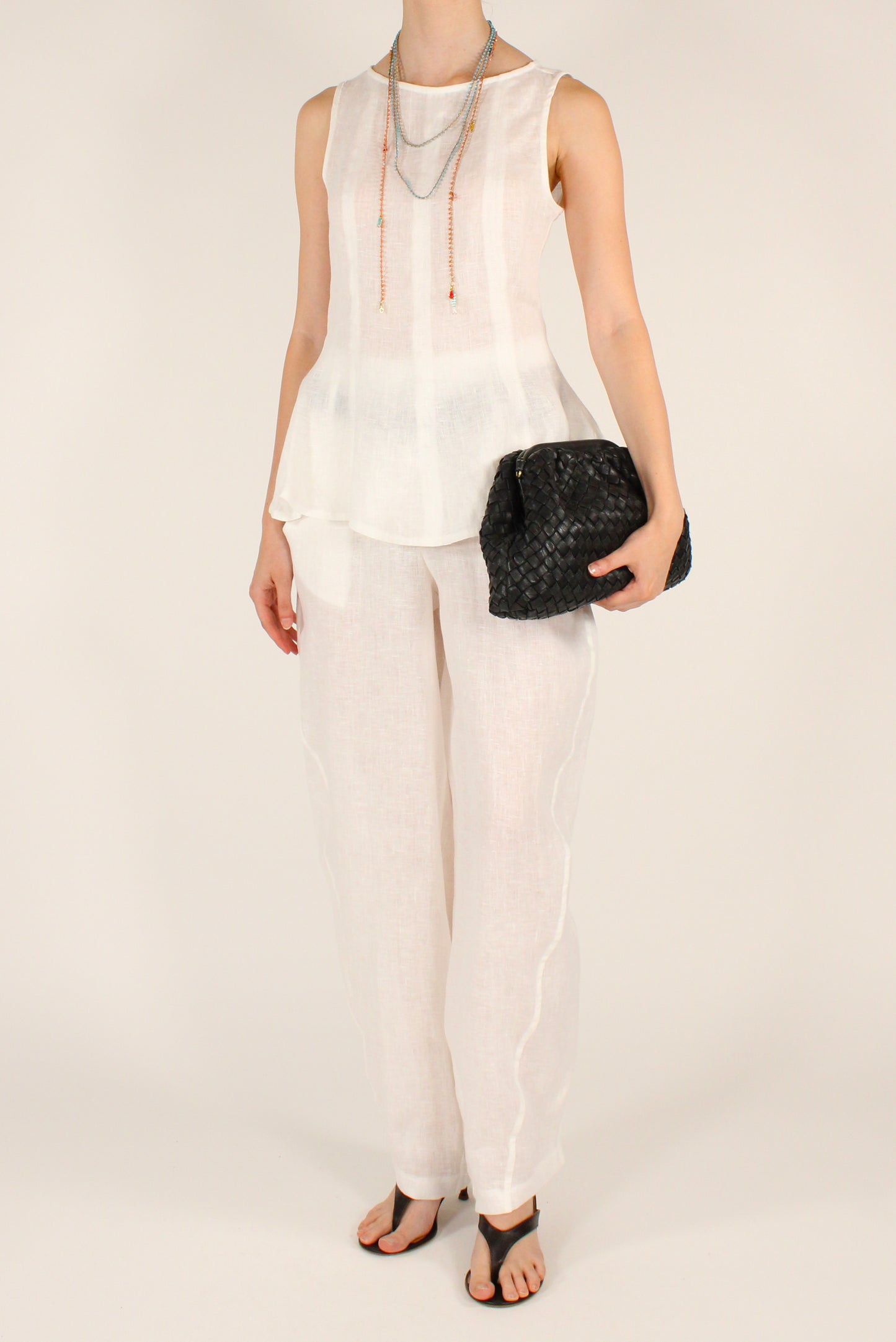 Blusa in Lino con Volant