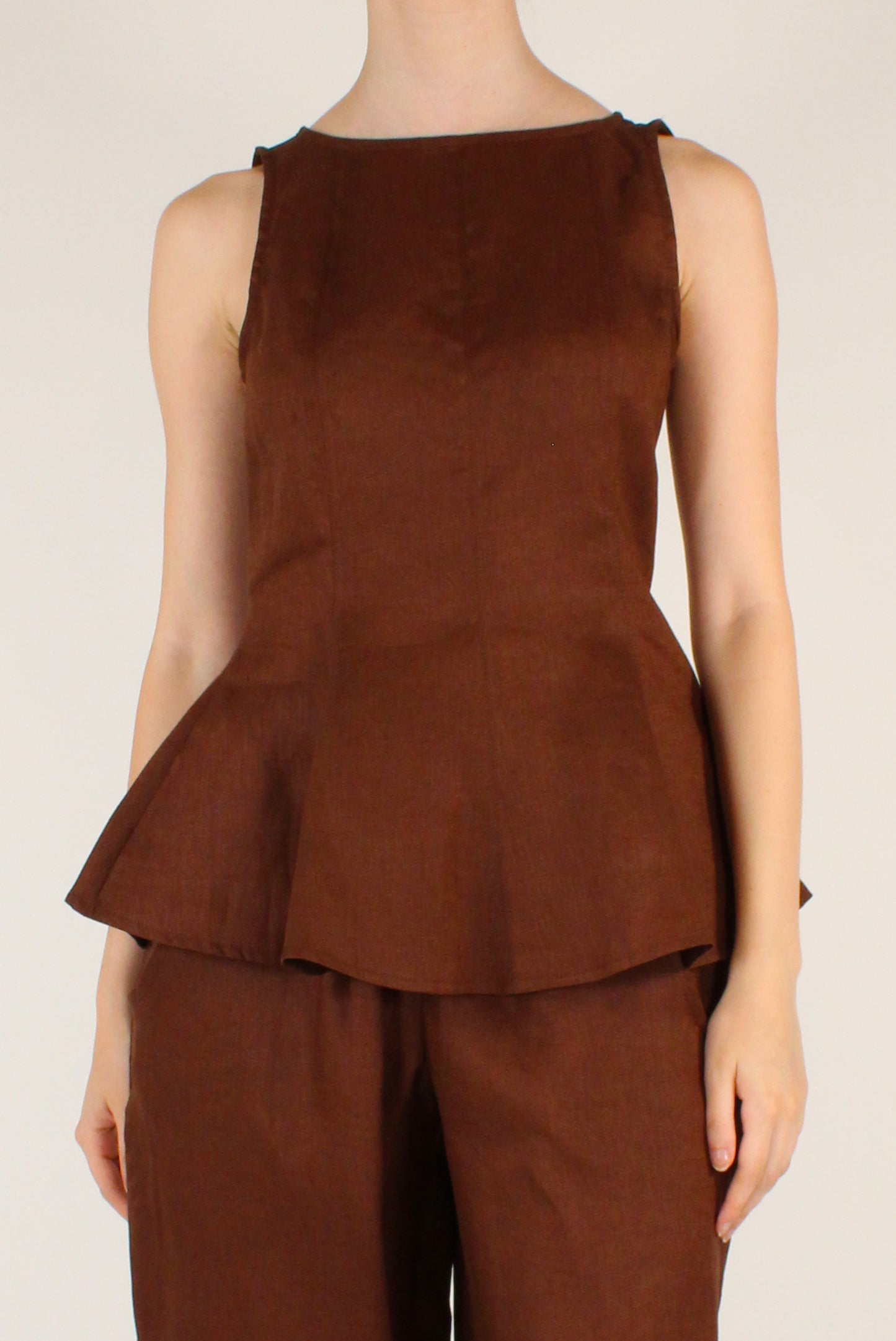 Blusa in Lino con Volant