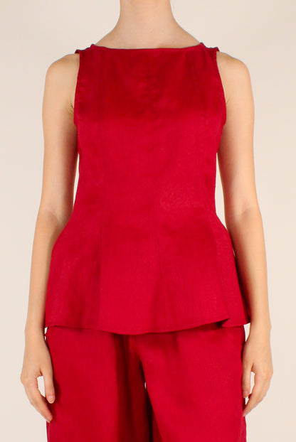 Blusa in Lino con Volant
