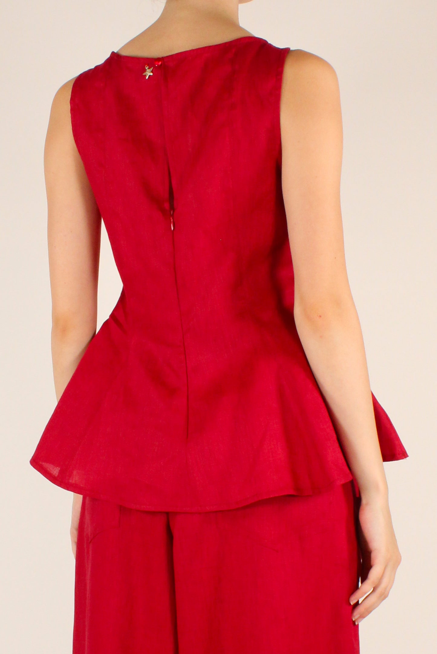 Blusa in Lino con Volant
