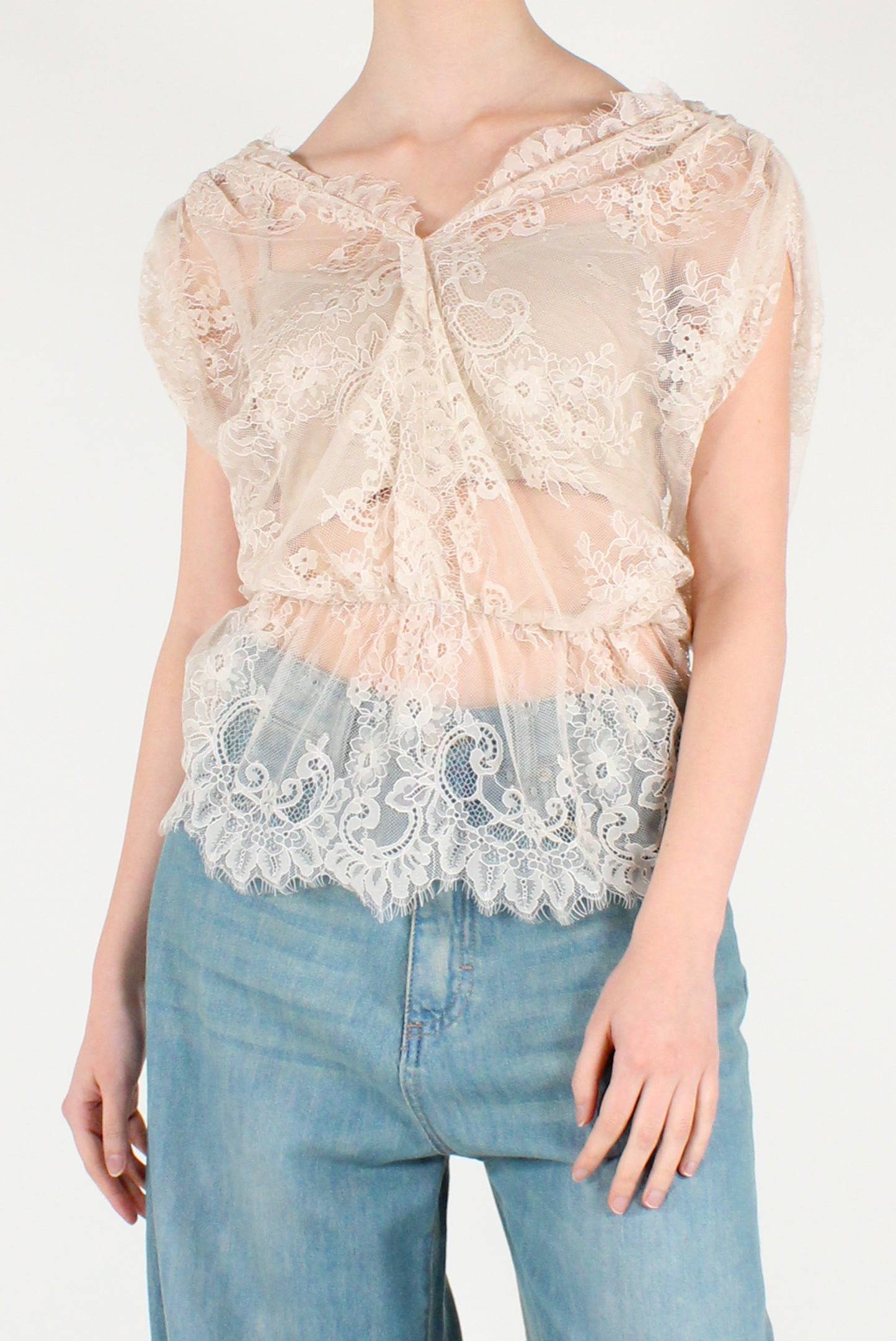 Lace V-Neck Blouse