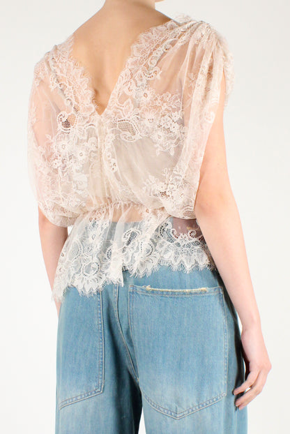 Lace V-Neck Blouse