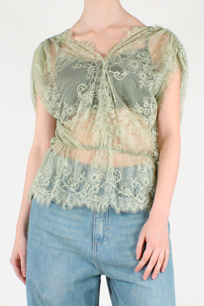 Lace V-Neck Blouse