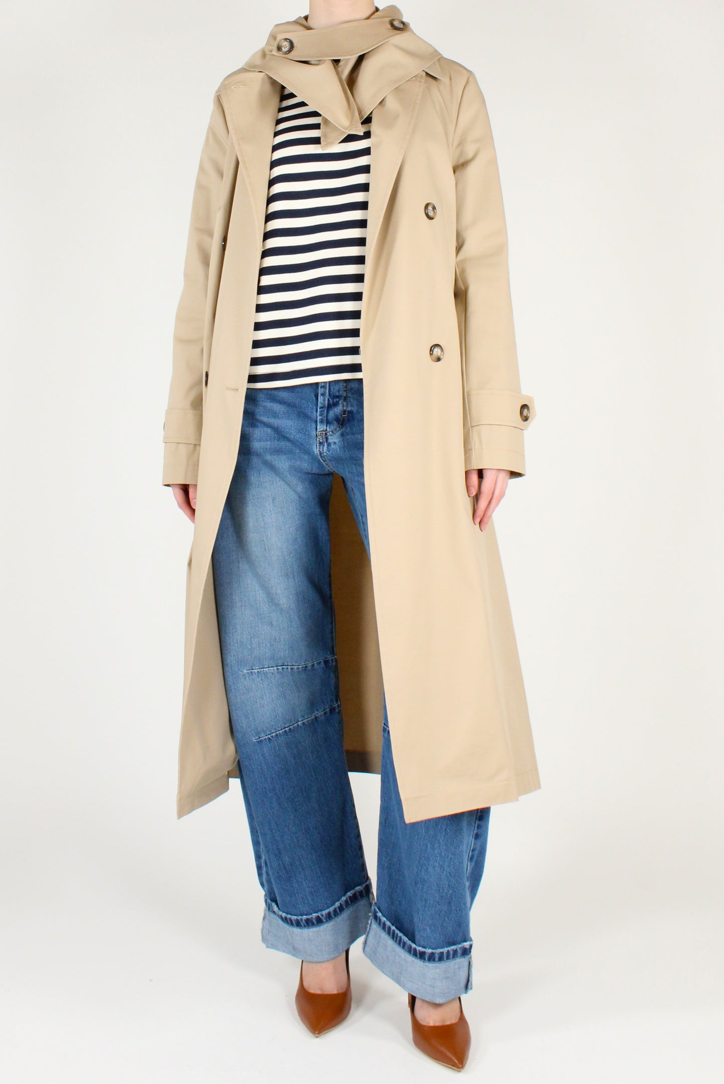 Trench Lungo con Cappuccio