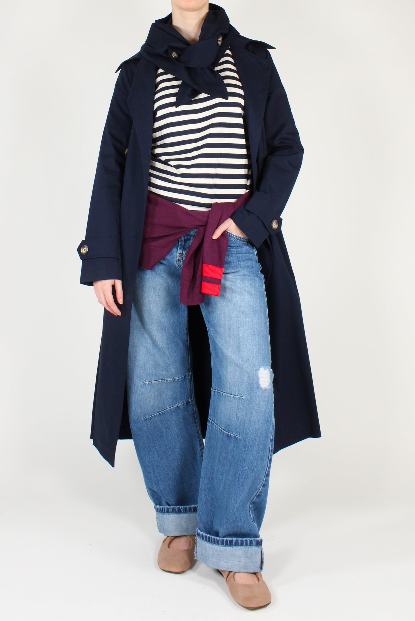 Trench Lungo con Cappuccio