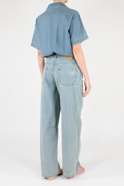 Tuta in Denim Doppio Tessuto