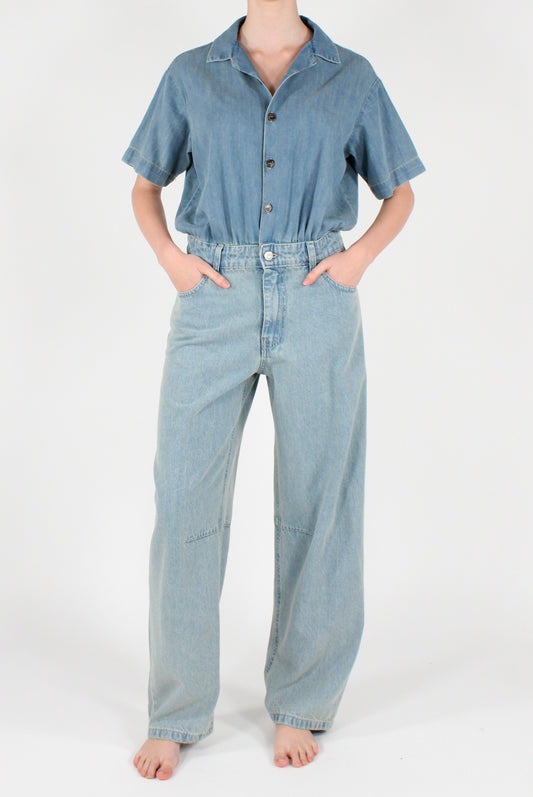 Tuta in Denim Doppio Tessuto