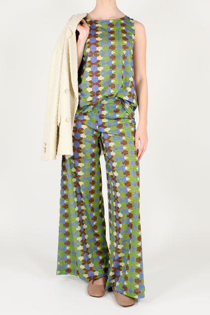 Pantaloni Palazzo Fantasia con Lurex