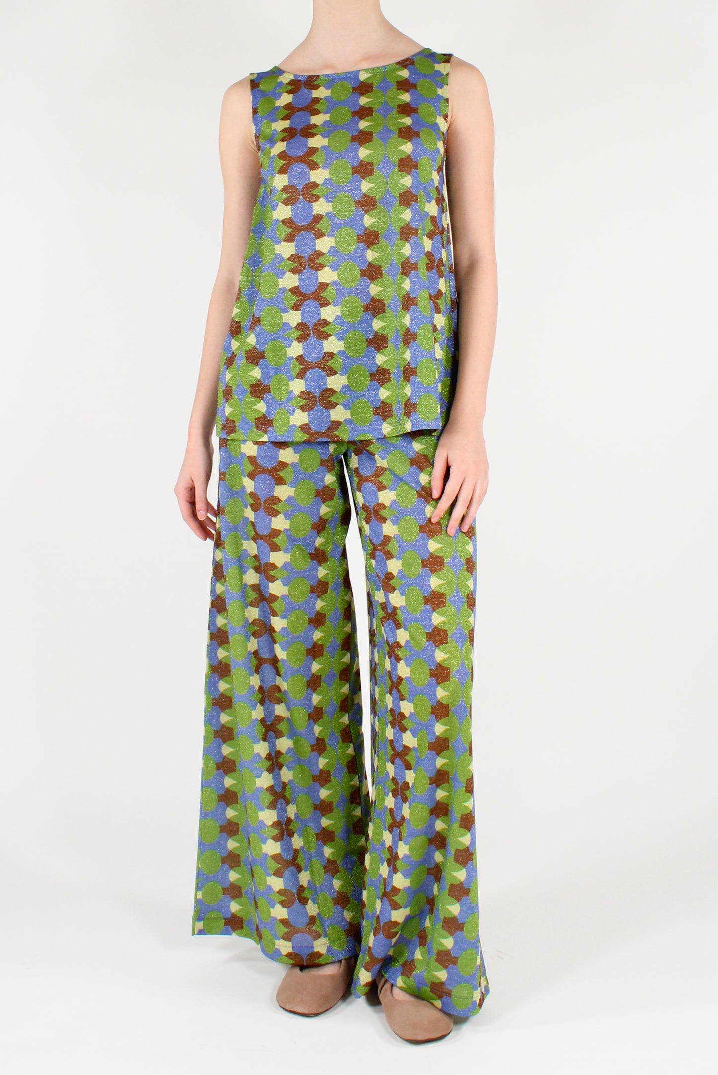 Pantaloni Palazzo Fantasia con Lurex