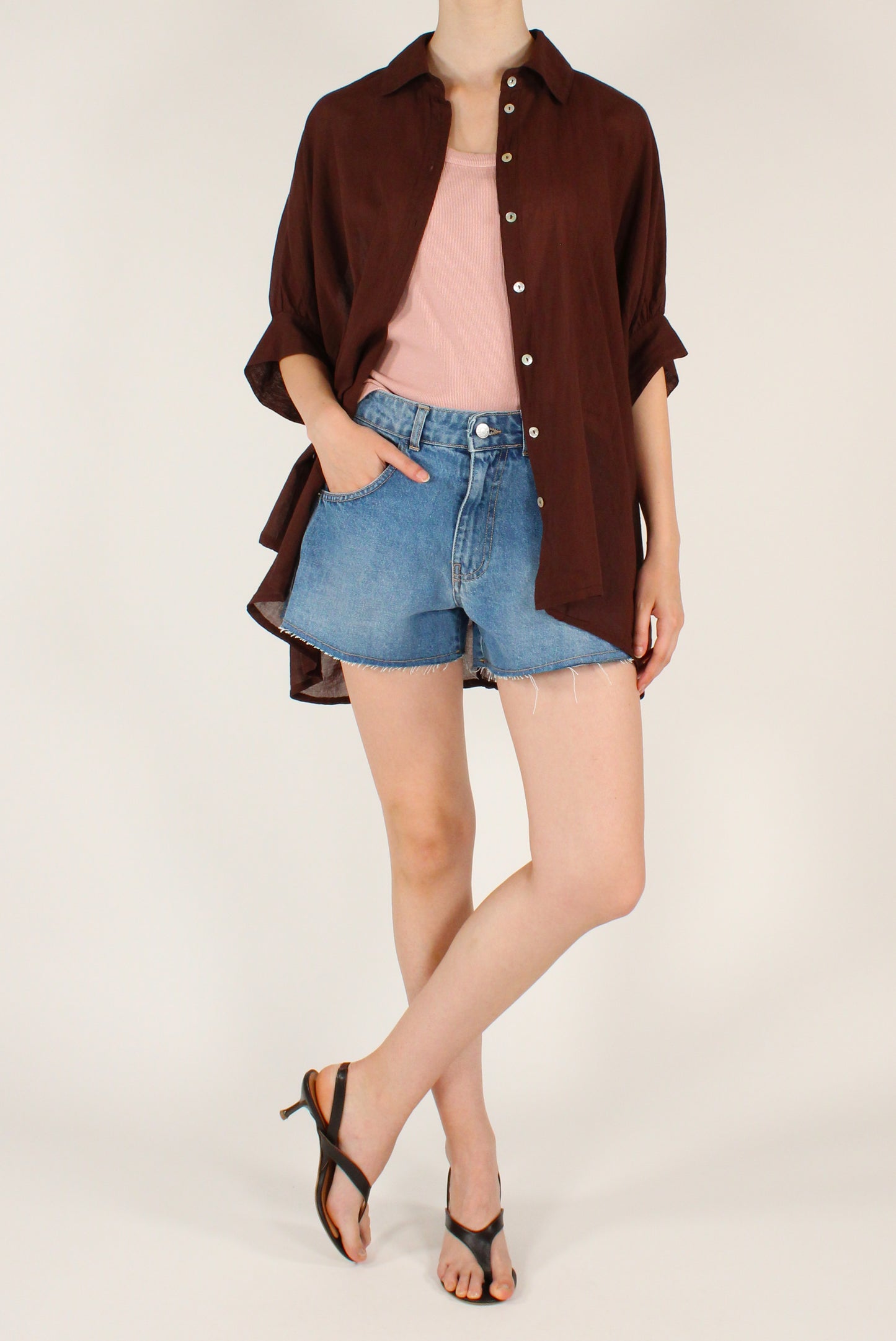 Camicia Over in Mussola di Cotone