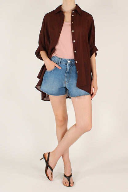 Camicia Over in Mussola di Cotone