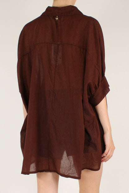 Camicia Over in Mussola di Cotone
