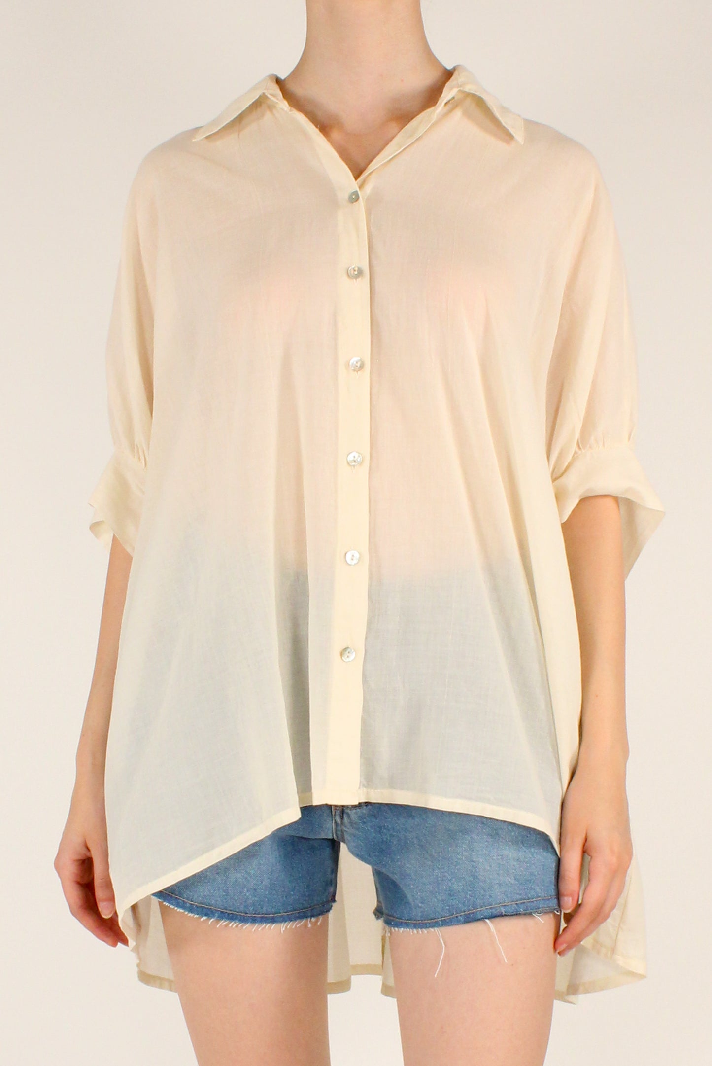 Camicia Over in Mussola di Cotone