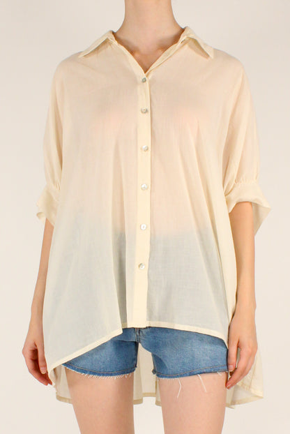 Camicia Over in Mussola di Cotone