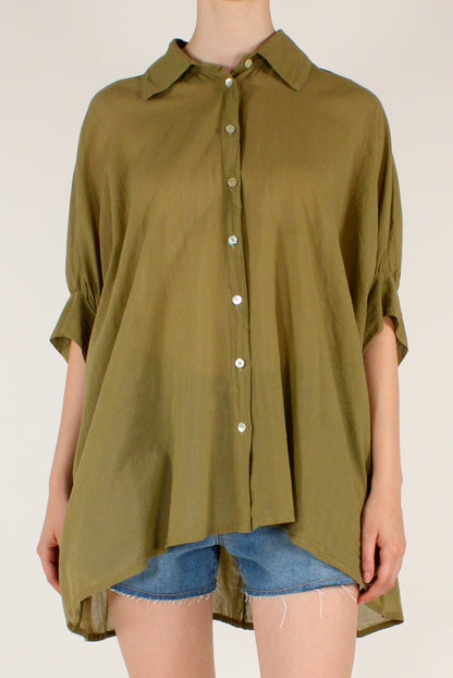Camicia Over in Mussola di Cotone