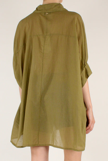 Camicia Over in Mussola di Cotone