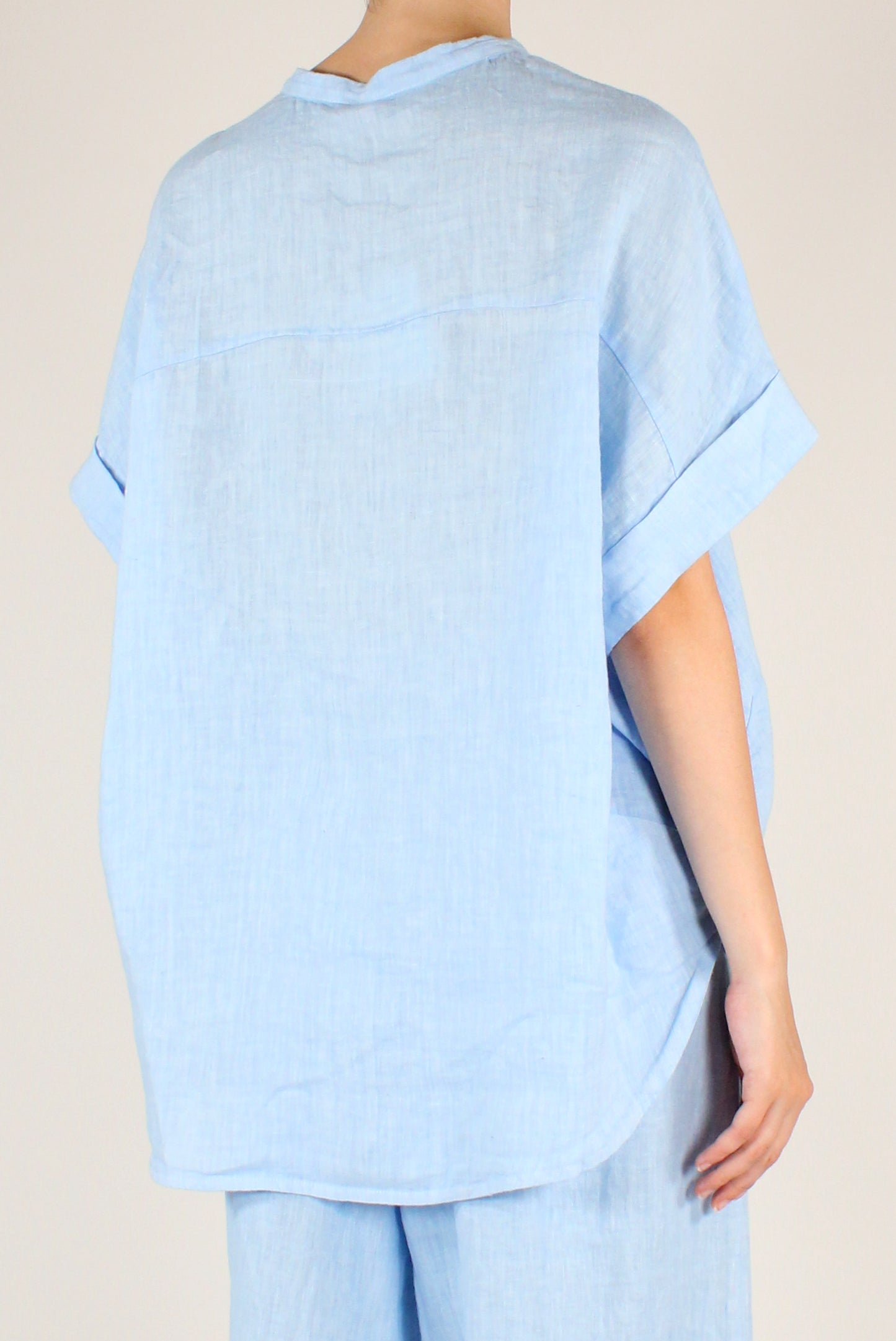 Camicia in Lino con Ricamo "Love in The Sun"