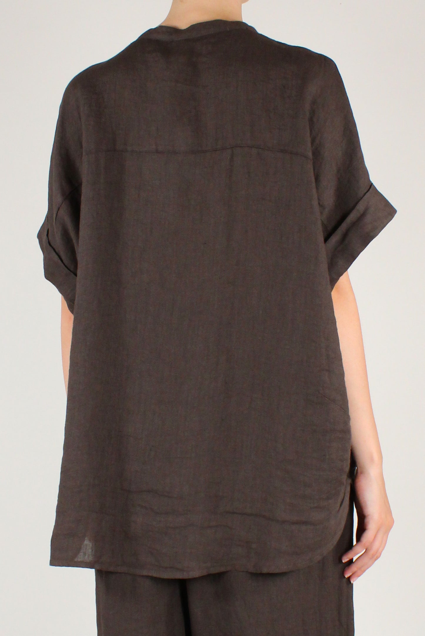 Camicia in Lino con Ricamo "Love in The Sun"