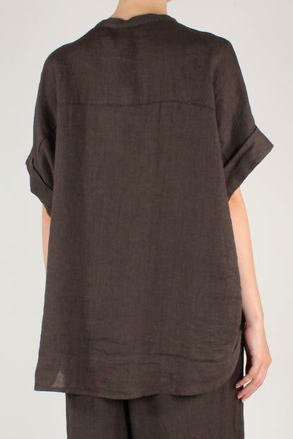 Camicia in Lino con Ricamo "Love in The Sun"
