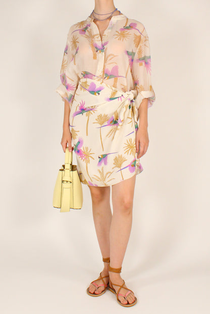 Camicia Stampa Pappagalli
