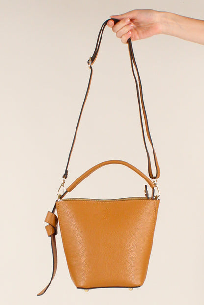 Pebbled Leather Bucket Bag